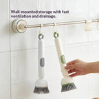 Trenqle 360° Scrubber Wand with Liquid Dispenser | Easy Dish Cleaning Brush for Kitchen (Pack of 1)