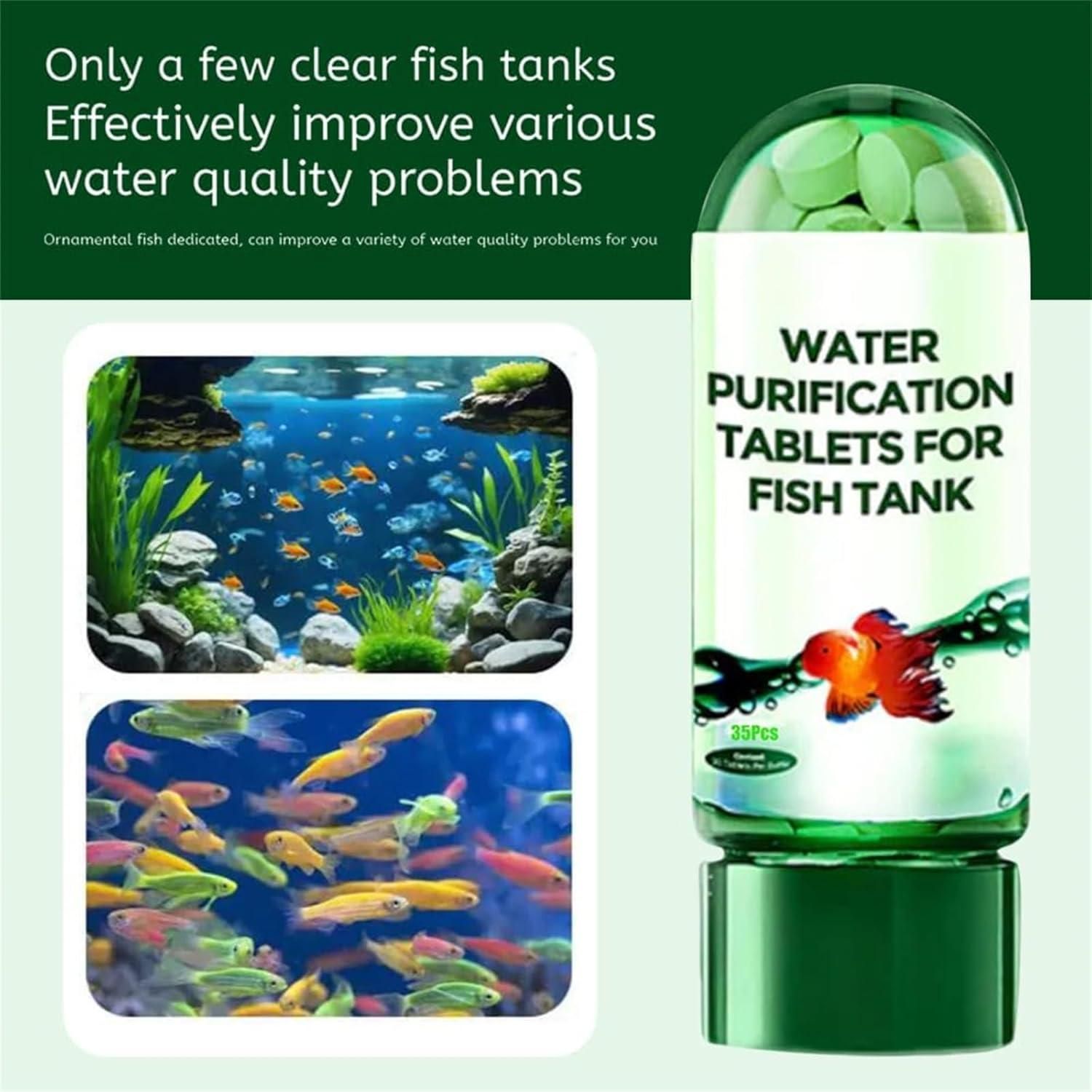 Trenqle Aquarium Water Purification Tablets | Crystal Clear Fish Tank Cleaner (Pack of 1)