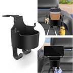 Trenqle 2-in-1 Car Backseat Hanging Cup Holder & Mobile Stand (Pack of 2) | Multifunction Storage Organizer for Travel