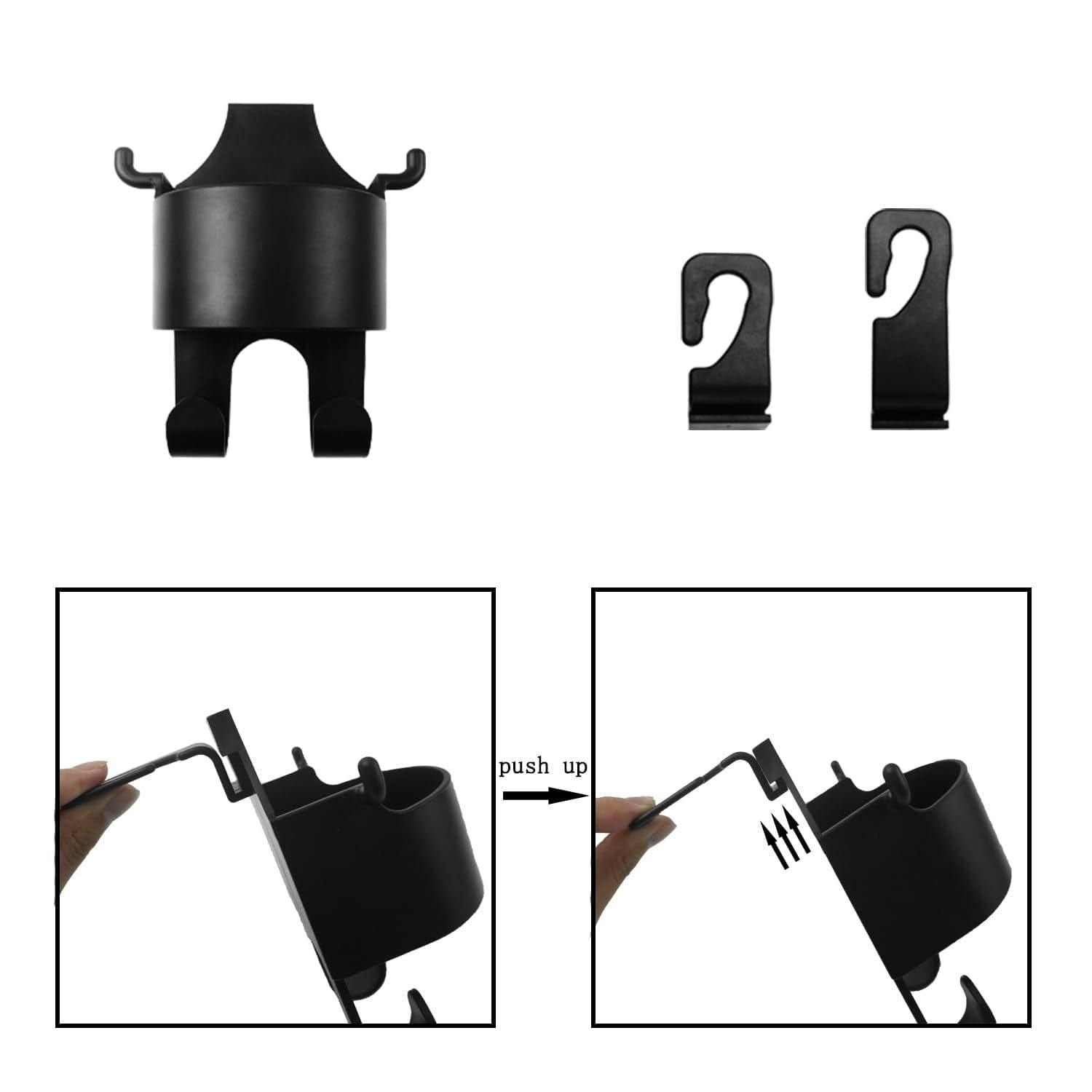 Trenqle 2-in-1 Car Backseat Hanging Cup Holder & Mobile Stand (Pack of 2) | Multifunction Storage Organizer for Travel