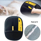 Trenqle Pet Hair Removal Gloves (Pack of 2) | Double-Sided Grooming & Fur Cleaning Mitts for Dogs & Cats