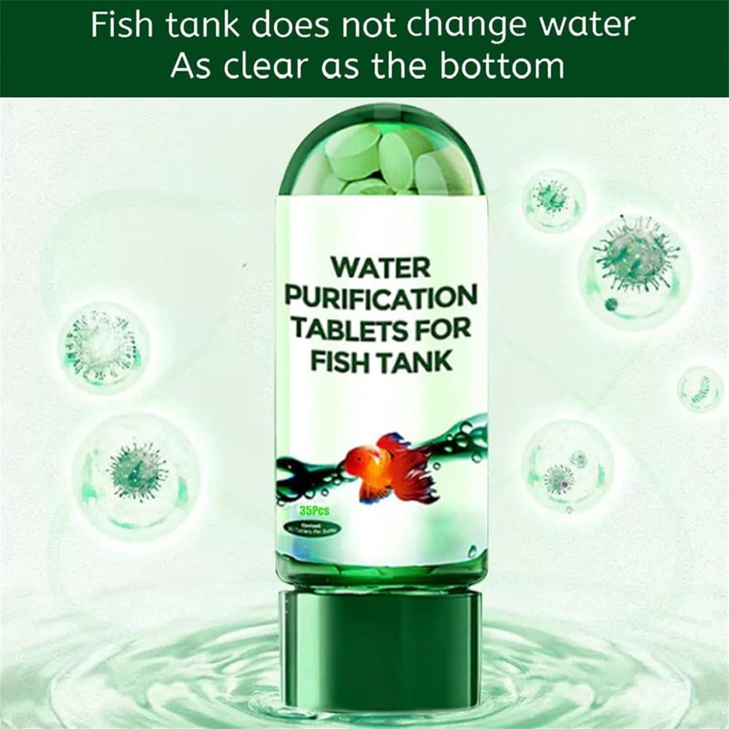 Trenqle Aquarium Water Purification Tablets | Crystal Clear Fish Tank Cleaner (Pack of 1)