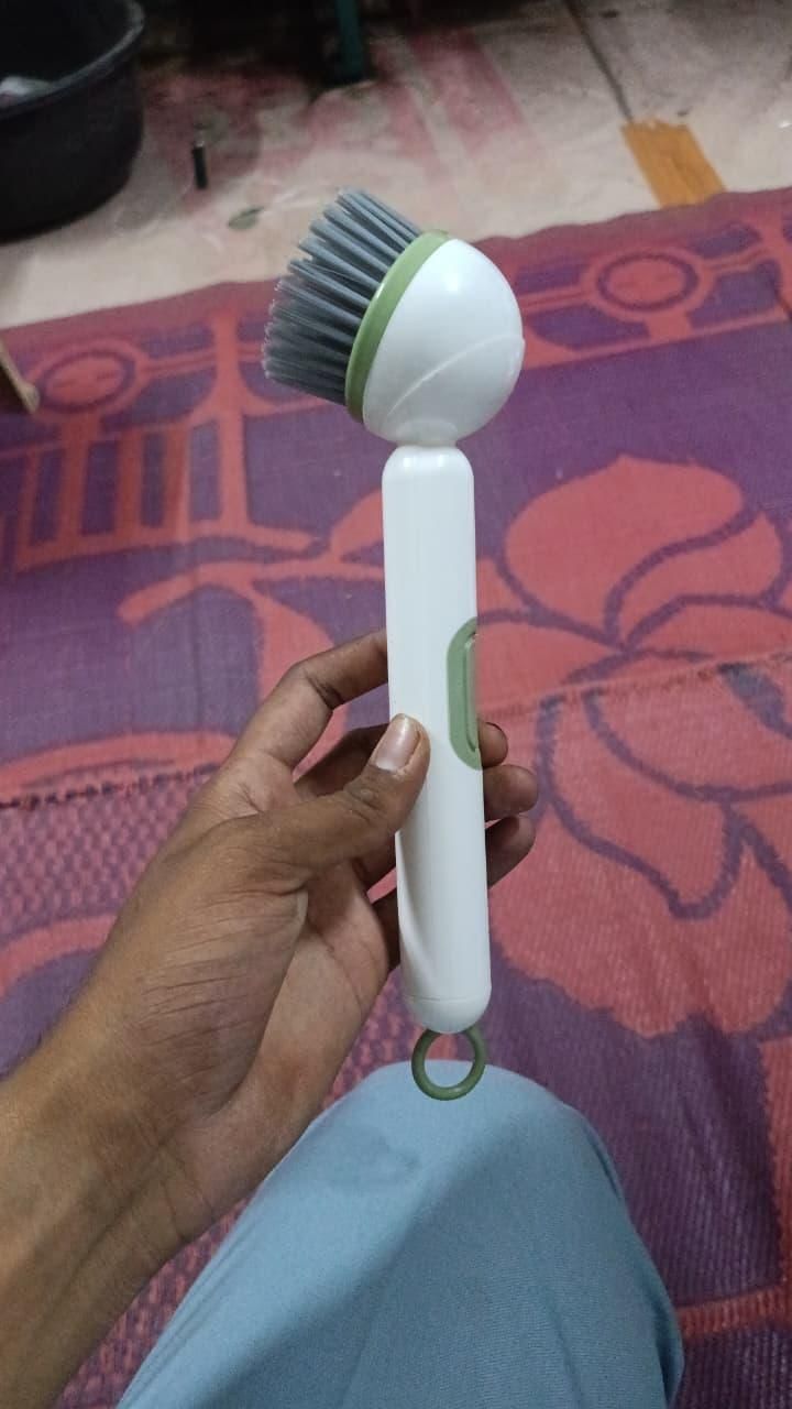 Trenqle 360° Scrubber Wand with Liquid Dispenser | Easy Dish Cleaning Brush for Kitchen (Pack of 1)