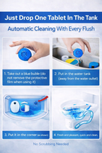 Trenqle 🚽 Automatic Toilet Cleaning Tablets – Powerful Deodorizer & Bowl Cleaner (Pack of 10)